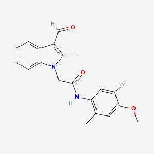 2-(3-formyl-2-methyl-1H-indol-1-yl)-N-(4-methoxy-2,5-dimethylphenyl)acetamide