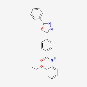 molecular formula C23H19N3O3 B4210581 N~1~-(2-Ethoxyphenyl)-4-(5-phenyl-1,3,4-oxadiazol-2-YL)benzamide 