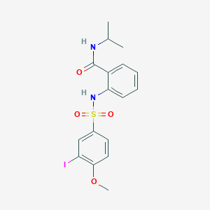 2-{[(3-iodo-4-methoxyphenyl)sulfonyl]amino}-N-isopropylbenzamide