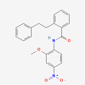 molecular formula C22H20N2O4 B4210595 N-(2-methoxy-4-nitrophenyl)-2-(2-phenylethyl)benzamide 