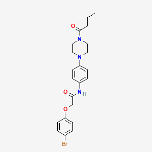 molecular formula C22H26BrN3O3 B4210602 2-(4-bromophenoxy)-N-[4-(4-butyryl-1-piperazinyl)phenyl]acetamide 