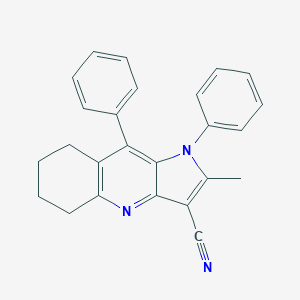 molecular formula C25H21N3 B421061 2-methyl-1,9-diphenyl-5,6,7,8-tetrahydro-1H-pyrrolo[3,2-b]quinoline-3-carbonitrile CAS No. 352548-66-4