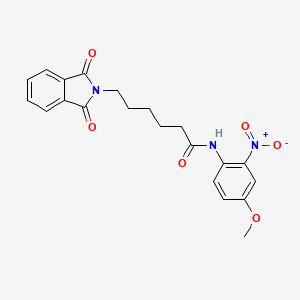 molecular formula C21H21N3O6 B4210616 6-(1,3-dioxoisoindol-2-yl)-N-(4-methoxy-2-nitrophenyl)hexanamide 