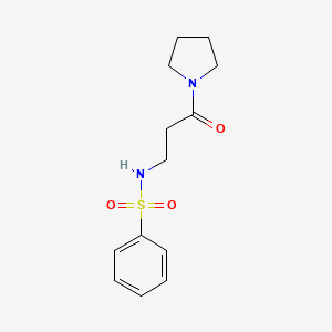 N-[3-oxo-3-(1-pyrrolidinyl)propyl]benzenesulfonamide