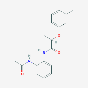 molecular formula C18H20N2O3 B4210640 N-(2-acetamidophenyl)-2-(3-methylphenoxy)propanamide 