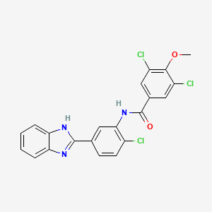 N-[5-(1H-benzimidazol-2-yl)-2-chlorophenyl]-3,5-dichloro-4-methoxybenzamide