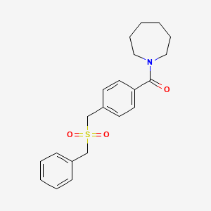 1-Azepanyl{4-[(benzylsulfonyl)methyl]phenyl}methanone