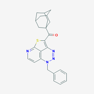 molecular formula C25H24N4OS B421067 1-adamantyl(5-benzyl-5H-1-thia-3,4,5,8-tetraazaacenaphthylen-2-yl)methanone 