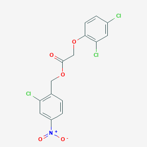 molecular formula C15H10Cl3NO5 B4210676 2-Chloro-4-nitrobenzyl 2-(2,4-dichlorophenoxy)acetate 