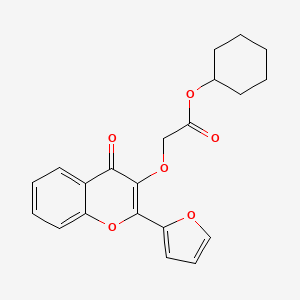 Cyclohexyl 2-[2-(furan-2-yl)-4-oxochromen-3-yl]oxyacetate