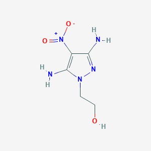 molecular formula C5H9N5O3 B421071 2-{3,5-diamino-4-nitro-1H-pyrazol-1-yl}ethanol 