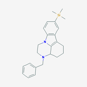 molecular formula C24H30N2Si B421072 (4-Benzyl-1,4-diazatetracyclo[7.6.1.05,16.010,15]hexadeca-9(16),10(15),11,13-tetraen-12-yl)-trimethylsilane 