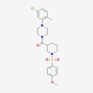 molecular formula C24H30ClN3O4S B4210739 1-(5-chloro-2-methylphenyl)-4-({1-[(4-methoxyphenyl)sulfonyl]-3-piperidinyl}carbonyl)piperazine 