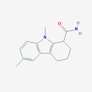 molecular formula C15H18N2O B421074 6,9-dimethyl-2,3,4,9-tetrahydro-1H-carbazole-1-carboxamide 