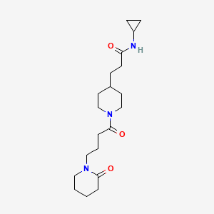 N-cyclopropyl-3-{1-[4-(2-oxo-1-piperidinyl)butanoyl]-4-piperidinyl}propanamide