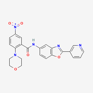 2-(4-morpholinyl)-5-nitro-N-[2-(3-pyridinyl)-1,3-benzoxazol-5-yl]benzamide