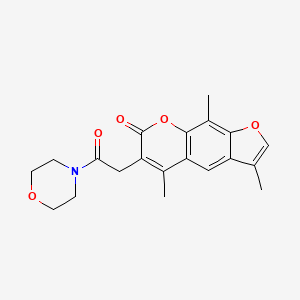 molecular formula C20H21NO5 B4210770 3,5,9-trimethyl-6-[2-(morpholin-4-yl)-2-oxoethyl]-7H-furo[3,2-g]chromen-7-one 