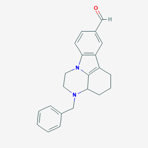 molecular formula C22H22N2O B421078 4-Benzyl-1,4-diazatetracyclo[7.6.1.05,16.010,15]hexadeca-9(16),10(15),11,13-tetraene-12-carbaldehyde 