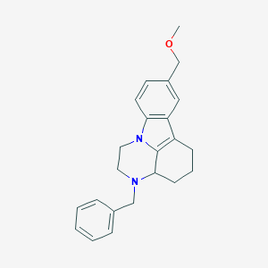 molecular formula C23H26N2O B421079 (3-benzyl-2,3,3a,4,5,6-hexahydro-1H-pyrazino[3,2,1-jk]carbazol-8-yl)methyl methyl ether 
