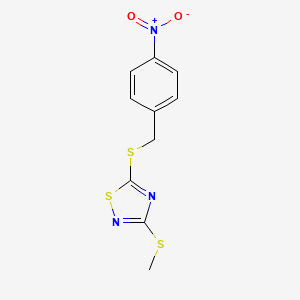 3-(methylthio)-5-[(4-nitrobenzyl)thio]-1,2,4-thiadiazole