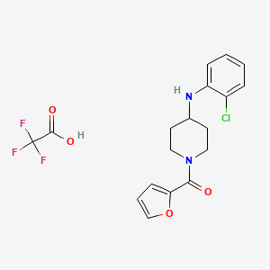 [4-(2-Chloroanilino)piperidin-1-yl]-(furan-2-yl)methanone;2,2,2-trifluoroacetic acid