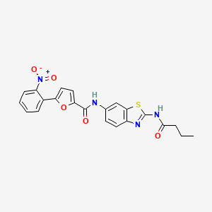 N-[2-(butyrylamino)-1,3-benzothiazol-6-yl]-5-(2-nitrophenyl)-2-furamide