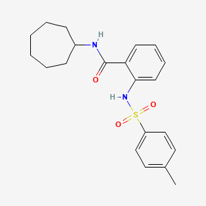 N-cycloheptyl-2-{[(4-methylphenyl)sulfonyl]amino}benzamide