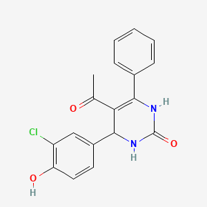 5-acetyl-4-(3-chloro-4-hydroxyphenyl)-6-phenyl-3,4-dihydro-2(1H)-pyrimidinone