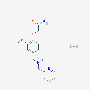 molecular formula C20H28ClN3O3 B4210869 N-(tert-butyl)-2-(2-methoxy-4-{[(2-pyridinylmethyl)amino]methyl}phenoxy)acetamide hydrochloride 