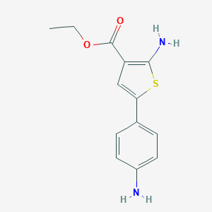 molecular formula C13H14N2O2S B421089 Ethyl 2-amino-5-(4-aminophenyl)thiophene-3-carboxylate CAS No. 330662-22-1