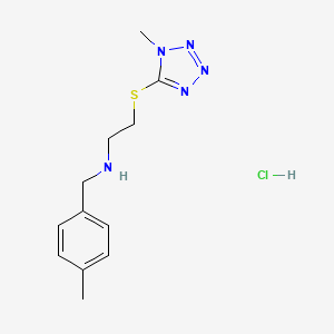 N-[(4-methylphenyl)methyl]-2-(1-methyltetrazol-5-yl)sulfanylethanamine;hydrochloride