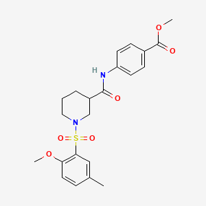 methyl 4-[({1-[(2-methoxy-5-methylphenyl)sulfonyl]-3-piperidinyl}carbonyl)amino]benzoate