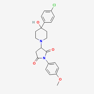 3-[4-(4-Chlorophenyl)-4-hydroxypiperidin-1-yl]-1-(4-methoxyphenyl)pyrrolidine-2,5-dione