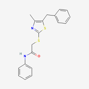 2-[(5-benzyl-4-methyl-1,3-thiazol-2-yl)sulfanyl]-N-phenylacetamide