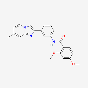 2,4-dimethoxy-N-[3-(7-methylimidazo[1,2-a]pyridin-2-yl)phenyl]benzamide