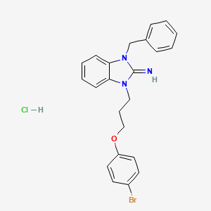 molecular formula C23H23BrClN3O B4210975 1-benzyl-3-[3-(4-bromophenoxy)propyl]-1,3-dihydro-2H-benzimidazol-2-imine hydrochloride 