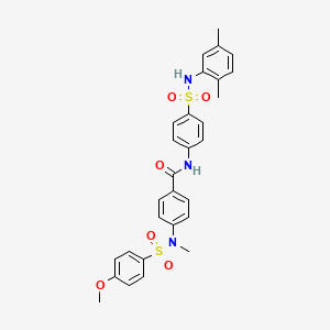 N-(4-{[(2,5-dimethylphenyl)amino]sulfonyl}phenyl)-4-[[(4-methoxyphenyl)sulfonyl](methyl)amino]benzamide