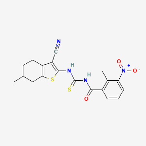 N-{[(3-cyano-6-methyl-4,5,6,7-tetrahydro-1-benzothien-2-yl)amino]carbonothioyl}-2-methyl-3-nitrobenzamide