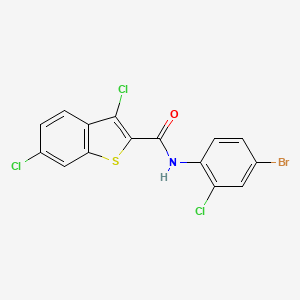 molecular formula C15H7BrCl3NOS B4210998 N-(4-bromo-2-chlorophenyl)-3,6-dichloro-1-benzothiophene-2-carboxamide 