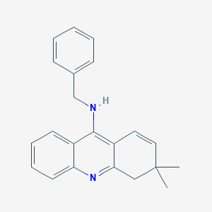 molecular formula C22H22N2 B421102 9-Benzylamino-3,3-dimethyl-3,4-dihydroacridine hydrochloride 