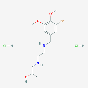 molecular formula C14H25BrCl2N2O3 B4211020 1-[2-[(3-Bromo-4,5-dimethoxyphenyl)methylamino]ethylamino]propan-2-ol;dihydrochloride 