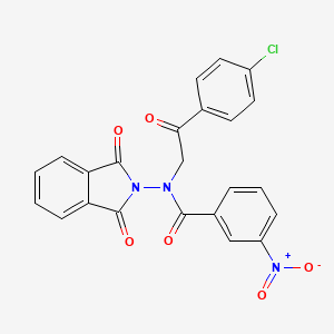 N-[2-(4-chlorophenyl)-2-oxoethyl]-N-(1,3-dioxo-1,3-dihydro-2H-isoindol-2-yl)-3-nitrobenzamide