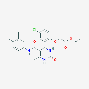 ethyl [4-chloro-2-(5-{[(3,4-dimethylphenyl)amino]carbonyl}-6-methyl-2-oxo-1,2,3,4-tetrahydro-4-pyrimidinyl)phenoxy]acetate