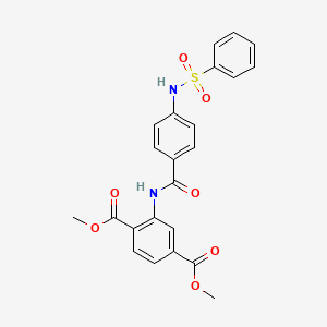 dimethyl 2-({4-[(phenylsulfonyl)amino]benzoyl}amino)terephthalate