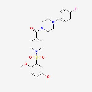 [1-(2,5-Dimethoxyphenyl)sulfonylpiperidin-4-yl]-[4-(4-fluorophenyl)piperazin-1-yl]methanone