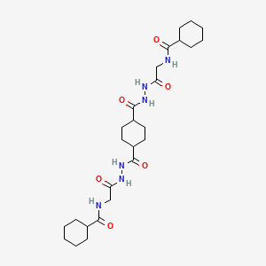 molecular formula C26H42N6O6 B4211101 N,N'-{1,4-cyclohexanediylbis[carbonyl-2,1-hydrazinediyl(2-oxo-2,1-ethanediyl)]}dicyclohexanecarboxamide 