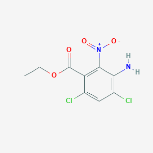 molecular formula C9H8Cl2N2O4 B421112 Ethyl 3-amino-4,6-dichloro-2-nitrobenzoate CAS No. 371943-77-0