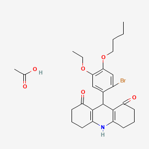 Acetic acid;9-(2-bromo-4-butoxy-5-ethoxyphenyl)-2,3,4,5,6,7,9,10-octahydroacridine-1,8-dione