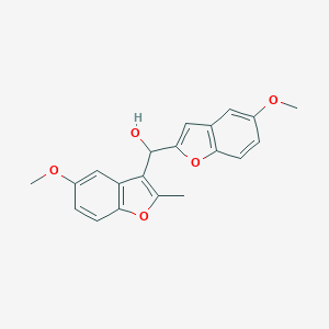molecular formula C20H18O5 B421113 (5-Methoxy-1-benzofuran-2-yl)(5-methoxy-2-methyl-1-benzofuran-3-yl)methanol CAS No. 132993-83-0