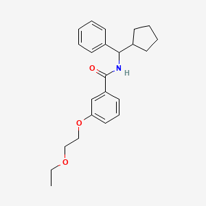 molecular formula C23H29NO3 B4211137 N-[cyclopentyl(phenyl)methyl]-3-(2-ethoxyethoxy)benzamide CAS No. 832684-44-3